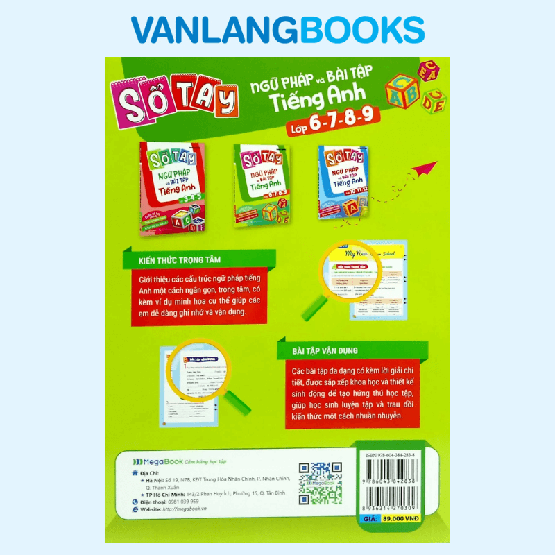 Sổ Tay Ngữ Pháp Và Bài Tập Tiếng Anh Lớp 6-7-8-9