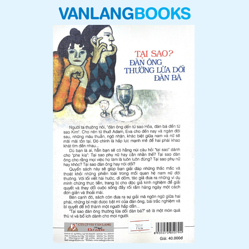 Tại Sao Đàn Ông Thường Lừa Dối Đàn Bà? - Vanlangbooks