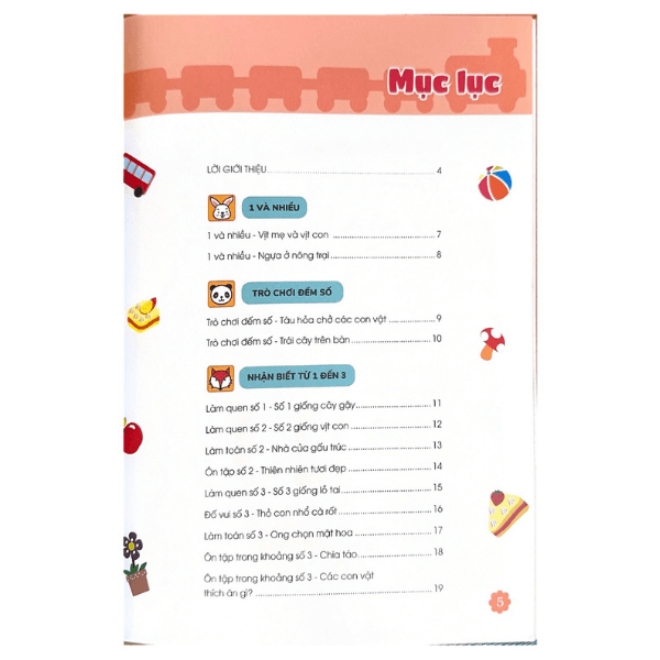 Thiên Tài Toán Học (3 - 4 Tuổi) - Học Số Từ 1-5 - Vanlangbooks