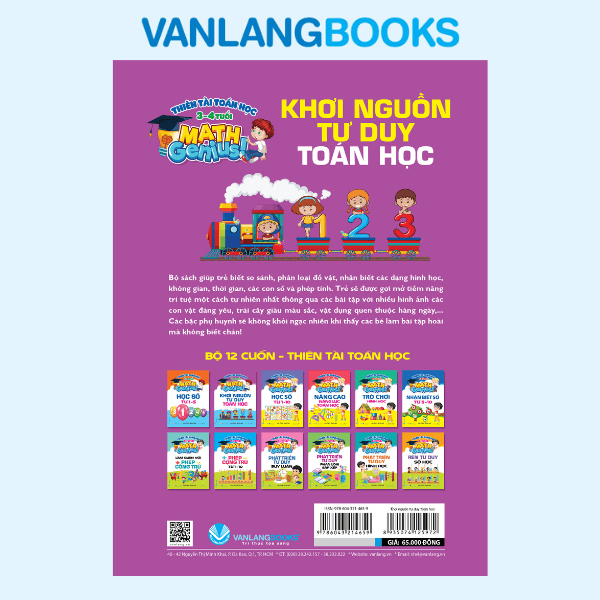 Thiên Tài Toán Học (3 - 4 Tuổi) - Khơi Nguồn Tư Duy Toán Học - Vanlangbooks