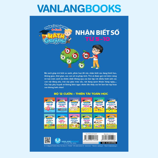 Thiên Tài Toán Học (4 - 5 Tuổi) - Nhận Biết Số Từ 5 - 10 - Vanlangbooks