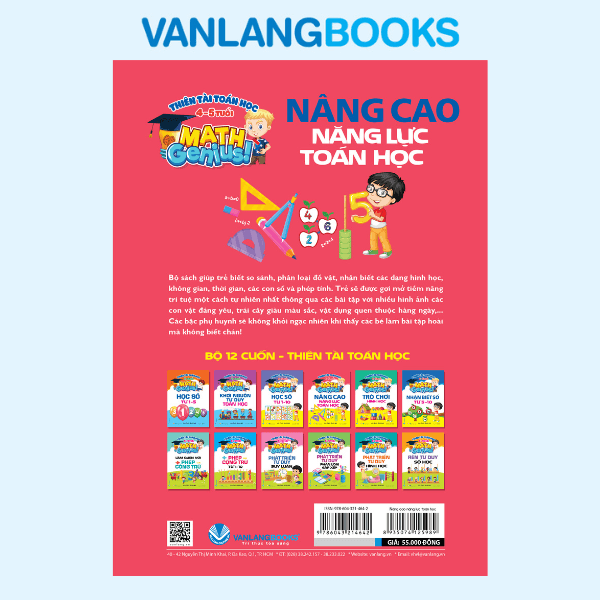 Thiên Tài Toán Học (4 - 5 Tuổi) - Nâng Cao Năng Lực Toán Học - Vanlangbooks