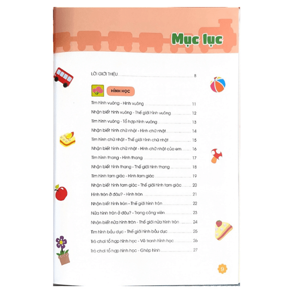 Thiên Tài Toán Học (4 - 5 Tuổi) - Trò Chơi Hình Học - Vanlangbooks