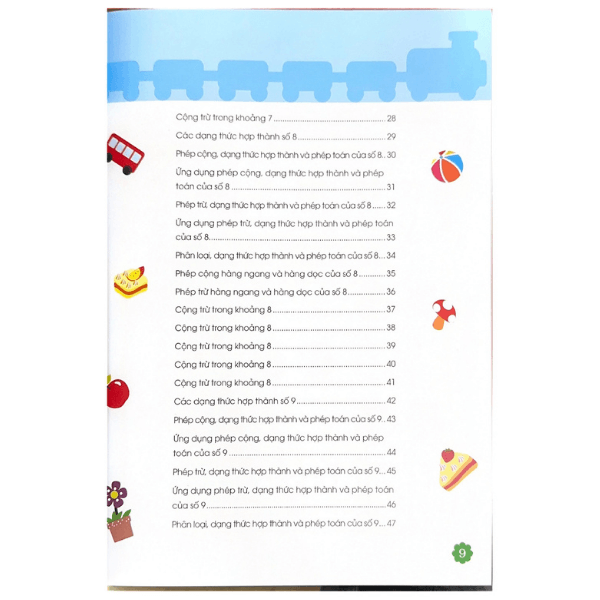 Thiên Tài Toán Học (5 - 6 Tuổi) - Phép Cộng Trừ Từ 1-10 - Vanlangbooks