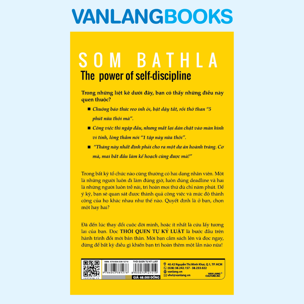 Thói Quen Tự Kỷ Luật (Tái Bản 2022) - Vanlangbooks