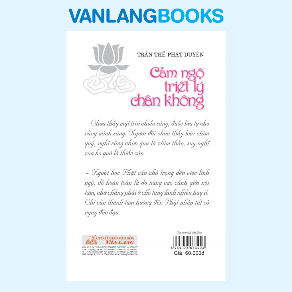 Trần Thế Phật Duyên - Cảm Ngộ Triết Lý Chân Không - Vanlangbooks