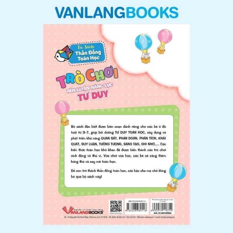Trò Chơi Rèn Luyện Năng Lực Tư Duy (3 -4 Tuổi) - Vanlangbooks