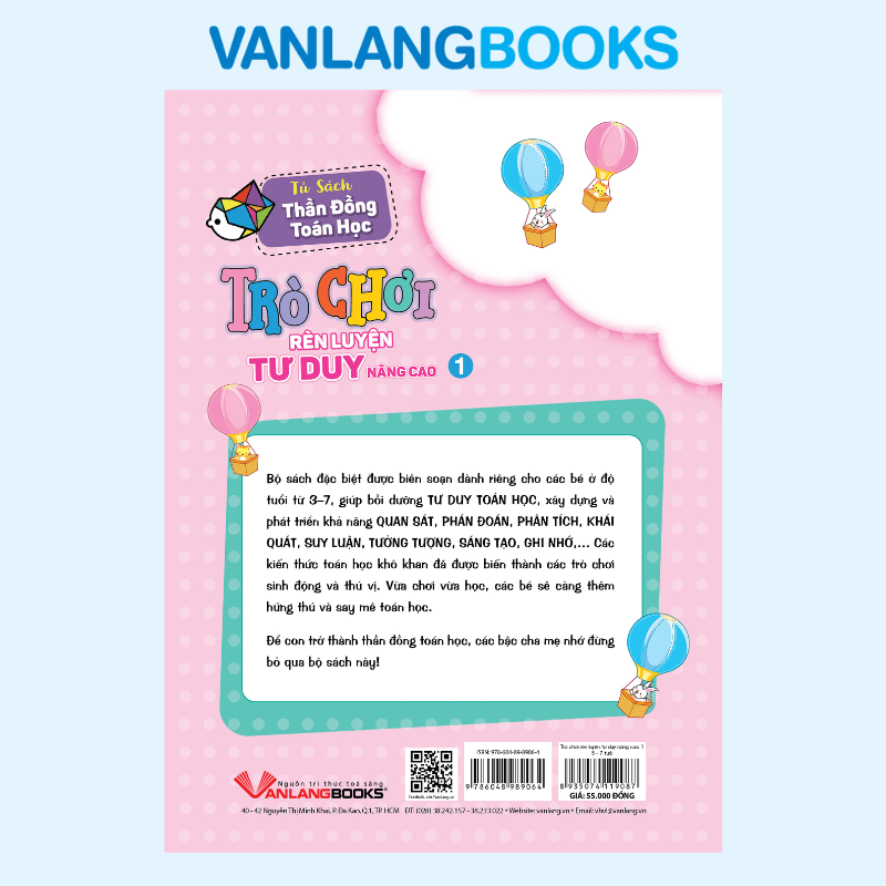 Sách Trò Chơi Rèn Luyện Tư Duy Nâng Cao 1 (5 -7 Tuổi) - Vanlangbooks