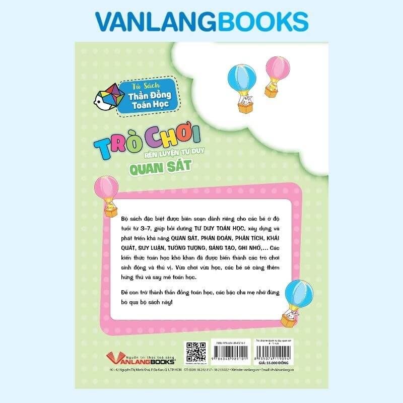 Sách Trò Chơi Rèn Luyện Tư Duy Quan Sát (4 -5 Tuổi) - Vanlangbooks