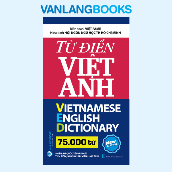 Từ Điển Việt - Anh 75.000 Từ - (Tái Bản 2025) - Vanlangbooks