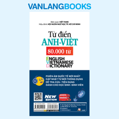 Từ Điển Anh - Việt 80.000 Từ - (Tái Bản 2026) - Vanlangbooks