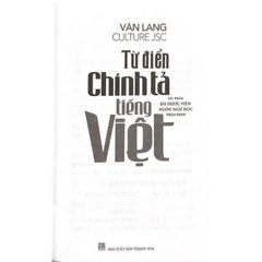 Từ Điển Chính Tả Tiếng Việt (Tái Bản 2026) - Vanlangbooks