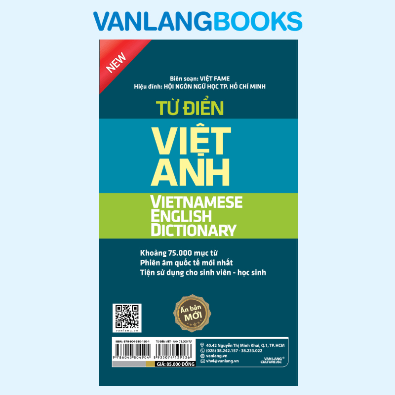 Từ Điển Việt - Anh (Khoảng 75.000 Mục Từ) - Vanlangbooks