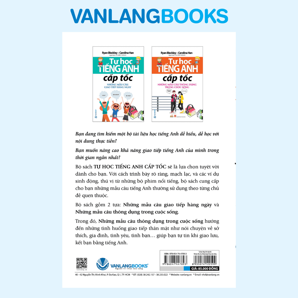 Tự Học Tiếng Anh Cấp Tốc Những Mẫu Câu Thông Dụng Trong Cuộc Sống - Vanlangbooks