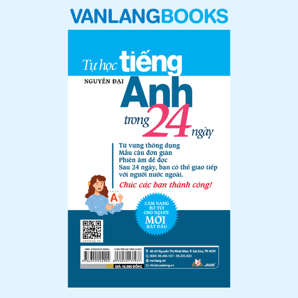 Tự Học Tiếng Anh Trong 24 Ngày - (Tái Bản 2025) - Vanlangboooks