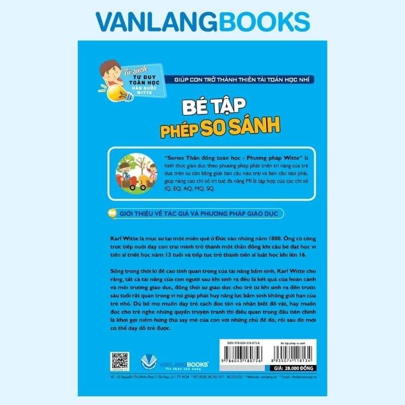 Bé Tập Phép So Sánh - Tư Duy Toán Học Hàn Quốc - Vanlangbooks