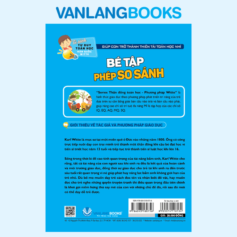 Bé Tập Phép So Sánh - Tư Duy Toán Học Hàn Quốc - Vanlangbooks