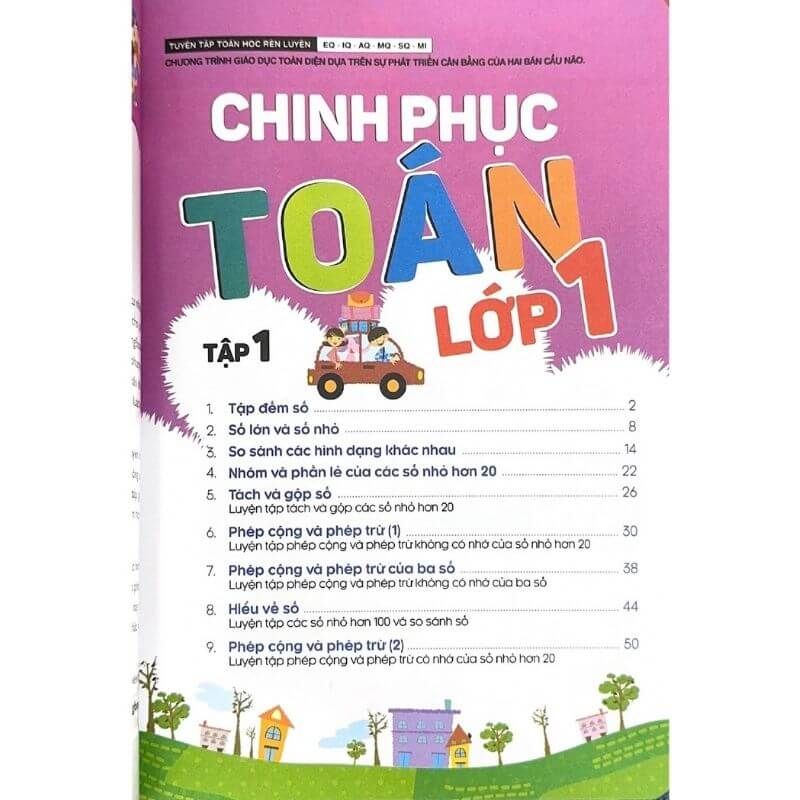 Chinh Phục Toán Lớp 1 - Tập 1 Tư Duy Toán Học Hàn Quốc - Vanlangbooks