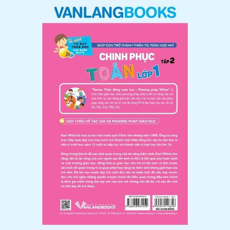 Chinh Phục Toán Lớp 1 T2 - Tư Duy Toán Học Hàn Quốc - Vanlangbooks