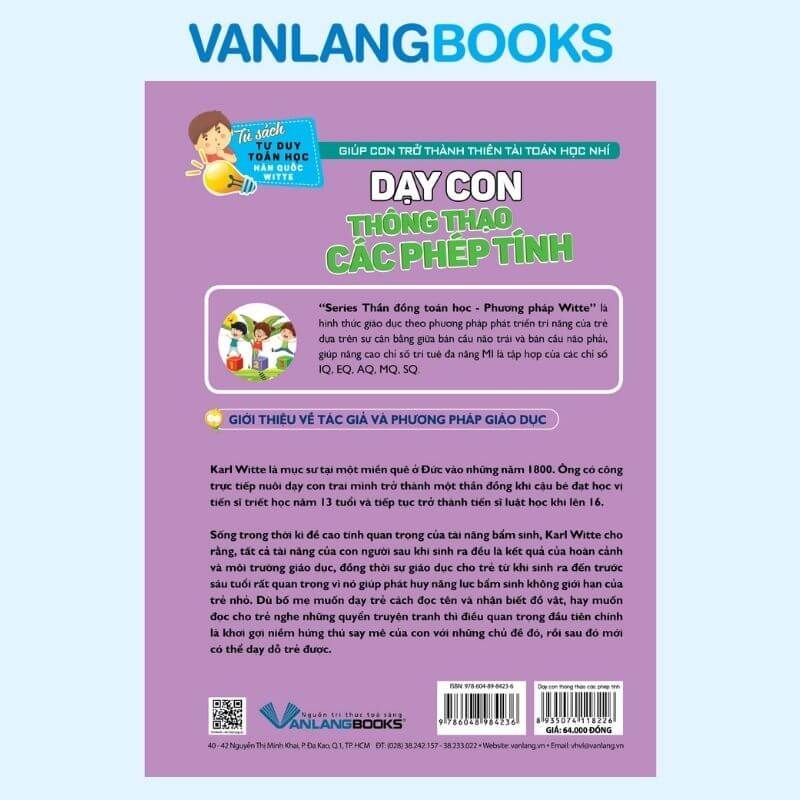Dạy Con Thông Thạo Các Phép Tính - Tư Duy Toán Học Hàn Quốc - Vanlangbooks
