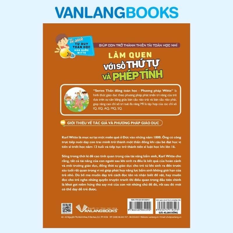 Làm Quen Với Số Thứ Tự Và Phép Tính - Tư Duy Toán Học Hàn Quốc - Vanlangbooks