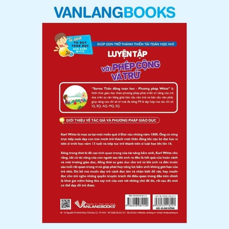 Luyện Tập Với Phép Cộng Và Trừ  - Tư Duy Toán Học Hàn Quốc - Vanlangbooks