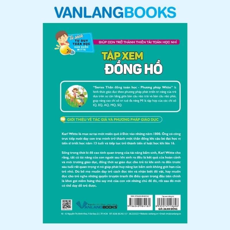 Tập Xem Đồng Hồ - Tủ Sách Tư Duy Toán Học Hàn Quốc - Vanlangbooks