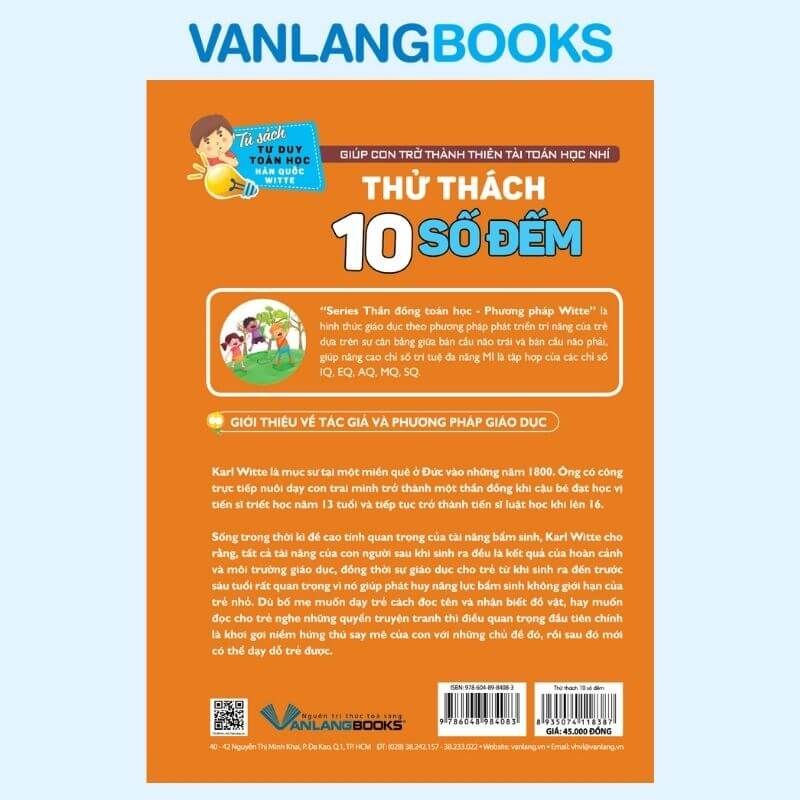 Thử Thách 10 Số Đếm - Tư Duy Toán Học Hàn Quốc -  Vanlangbooks