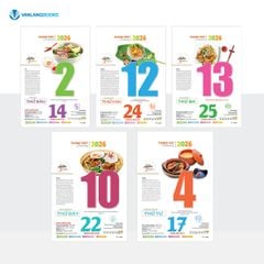 Lịch 2026 Bloc Siêu Đại – Chủ Đề Ẩm Thực Ba Miền VL05 | Lịch Tết Treo Tường Cao Cấp Vanlangbooks
