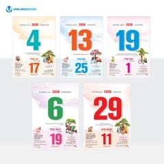Lịch 2026 Bloc Đại Đặc Biệt – Chủ Đề Bonsai - Phong Thủy | Lịch Tết Treo Tường Cao Cấp Vanlangbooks | Mã: VL07d