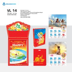 Lịch 2026 52 Tuần Có Hộp – Mã Đáo Thành Công | Lịch Tết Treo Tường Vanlangbooks | Mã: VL14