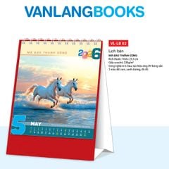Lịch Bàn 2026 – Mã Đáo Thành Công - VLLB02A | Lịch Để Bàn Cao Cấp Vanlangbooks