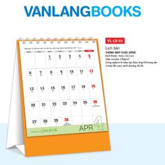 Lịch Bàn 2026 – Thông Điệp Cuộc Sống - VLLB03B | Lịch Để Bàn Vanlangbooks