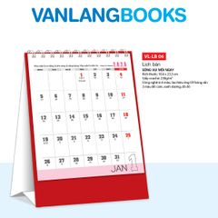 Lịch Bàn 2026 – Sống Vui Mỗi Ngày - VLLB06A | Lịch Để Bàn Vanlangbooks