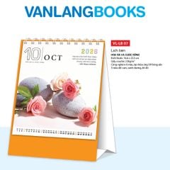 Lịch Bàn 2026 – Hoa Đá Và Cuộc Sống - VLLB07B | Lịch Để Bàn Vanlangbooks