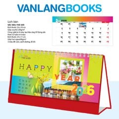 Lịch Bàn 2026 Vanlangbooks - Sắc Màu Thế Giới (VLLB09A) - Đỏ