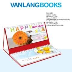 Lịch Bàn 2026 Vanlangbooks - Hoa Yêu Thương (VLLB10A) Kèm Note 52 Tuần Tiện Lợi - Đỏ