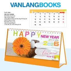 Lịch Bàn 2026 Vanlangbooks - Hoa Yêu Thương (VLLB11B) - Cam
