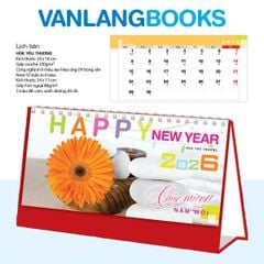 Lịch Bàn 2026 Vanlangbooks - Hoa Yêu Thương (VLLB11A) - Đỏ