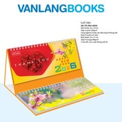 Lịch Bàn 2026 Vanlangbooks - Giá Trị Vĩnh Hằng (VLLB12B) Kèm Note 52 Tuần Tiện Lợi - Cam