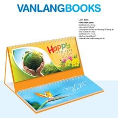 Lịch Bàn 2026 Vanlangbooks - Hành Tinh Xanh (VLLB14B) Kèm Note 52 Tuần Tiện Lợi - Cam