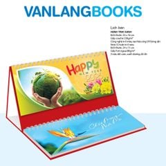 Lịch Bàn 2026 Vanlangbooks - Hành Tinh Xanh (VLLB14A) Kèm Note 52 Tuần Tiện Lợi - Đỏ
