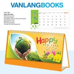 Lịch Bàn 2026 Vanlangbooks - Hành Tinh Xanh (VLLB15B) - Cam