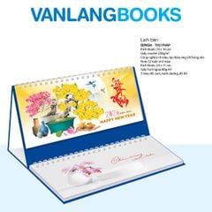 Lịch Bàn 2026 Vanlangbooks - Bonsai & Thư Pháp (VLLB16) Kèm Note 52 Tuần Tiện Lợi - Xanh