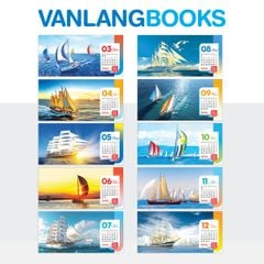 Lịch Bàn 2026 Vanlangbooks - Thuận Buồm Xuôi Gió (VLLB18A) Kèm Note 52 Tuần Tiện Lợi - Đỏ
