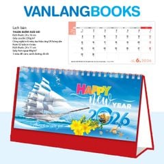 Lịch Bàn 2026 Vanlangbooks - Thuận Buồm Xuôi Gió (VLLB19A) - Đỏ
