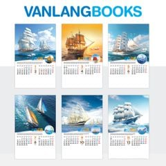 Lịch Tờ 2026 Treo Tường Vanlangbooks - Thuận Buồm Xuôi Gió (VLLT02) 7 Tờ Lò Xo