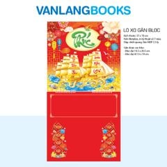 Lịch Gắn Bloc 2026 Vanlangbooks - Kim Thuyền Phúc Ngư (VLLXGL12) Cao Cấp