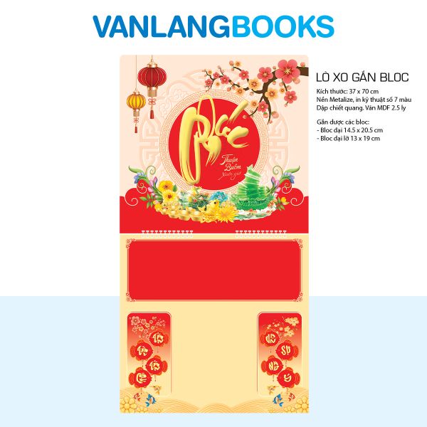 Lịch Gắn Bloc 2026 Vanlangbooks - Mai Khai Phúc Thọ (VLLXGL13) Cao Cấp