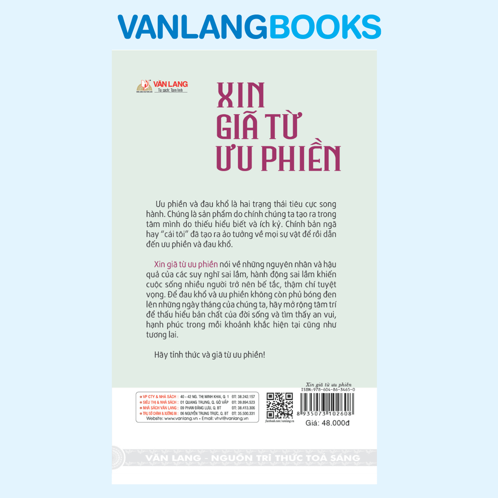Xin Giã Từ Ưu Phiền - Vanlangbooks